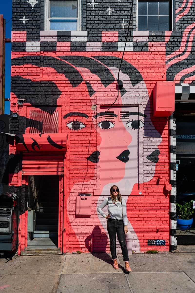 Megan-at-mural-at-Bushwick-Collective-in-Bushwick-Brooklyn