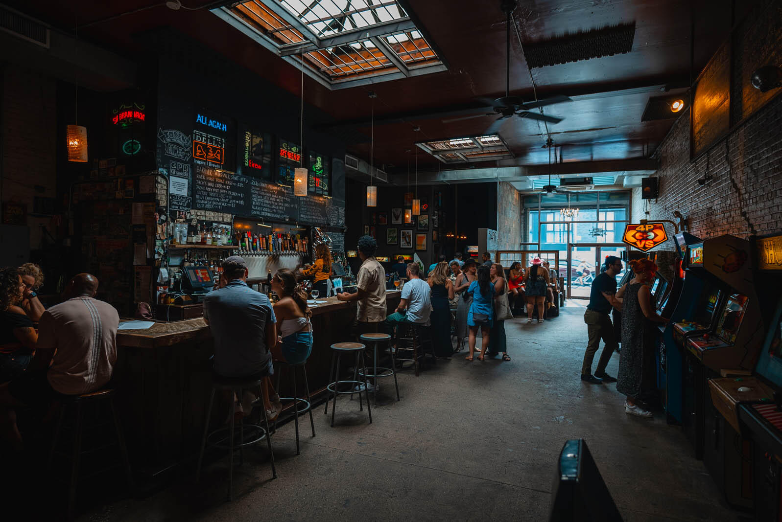 Barcade bar and arcade in Williamsburg Brooklyn