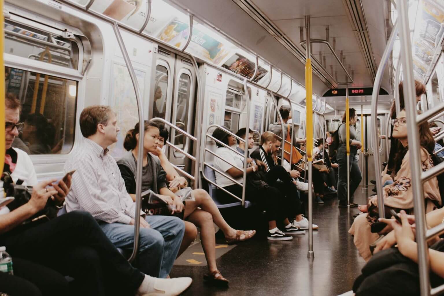 inside NYC subway by Katie Hinkle