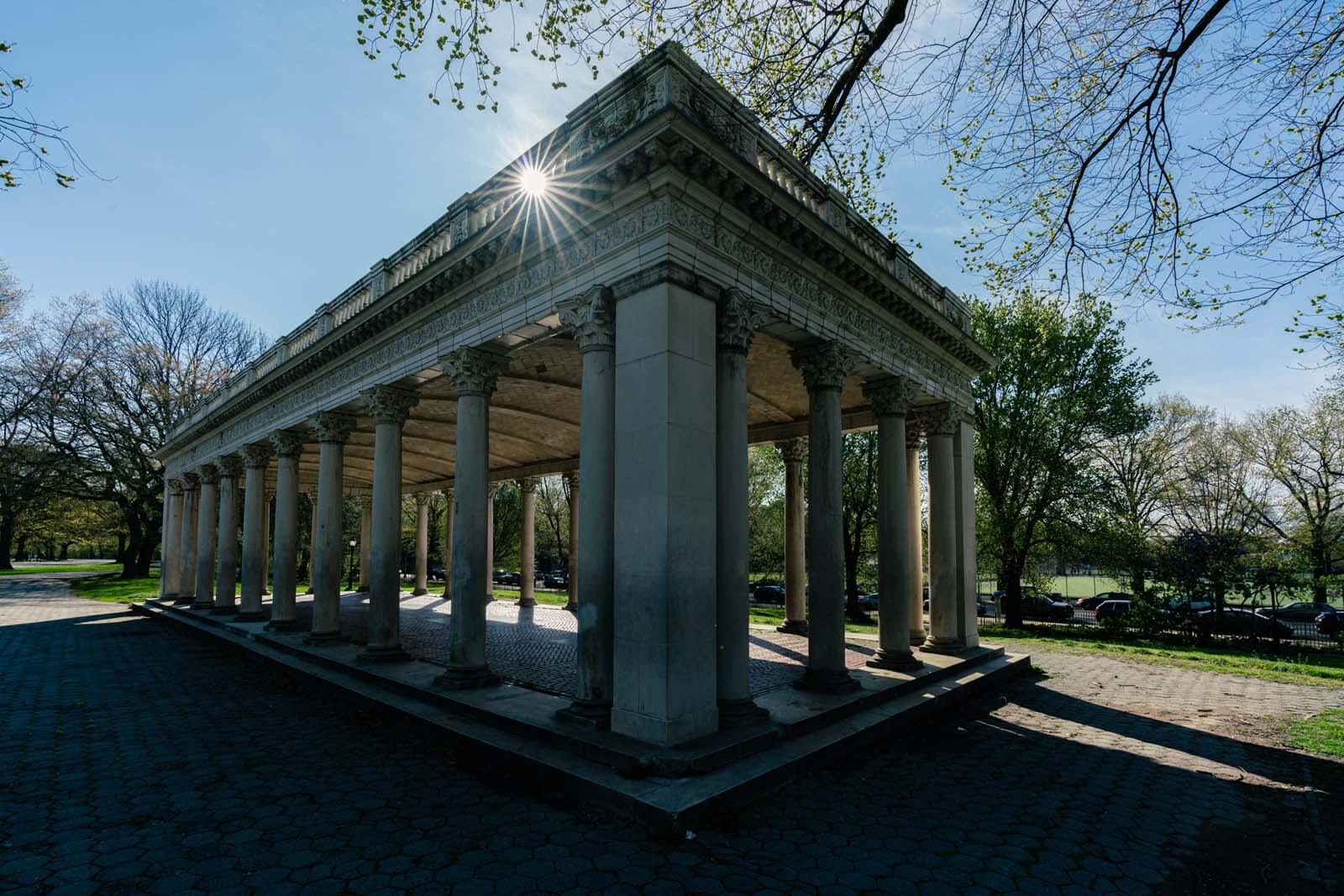 The peristyle in prospect park empty