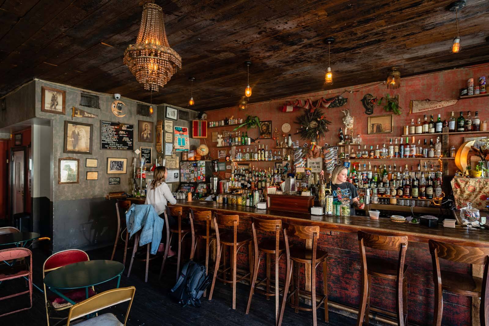 Pearls social and billy club bar in Bushwick