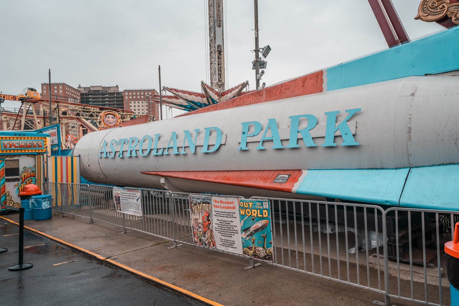 Astroland Park rocket at Denos Wonder Wheel Park in Coney Island