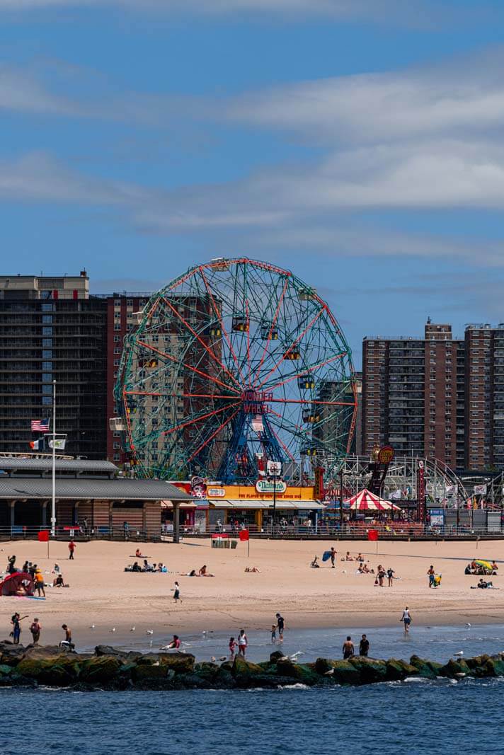 Coney Island Beach half empty from tourists