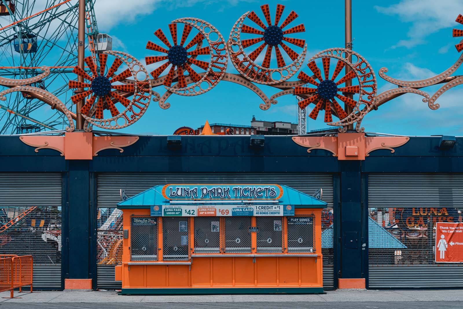 Entrance to Luna Park at Coney Island from Riegelmann Boardwalk