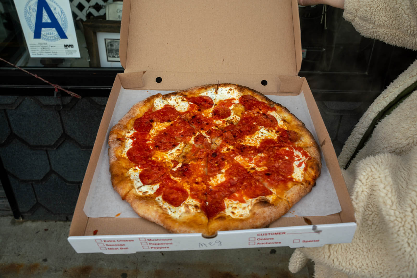 Totonno's Pizza in Coney Island pepperoni pizza