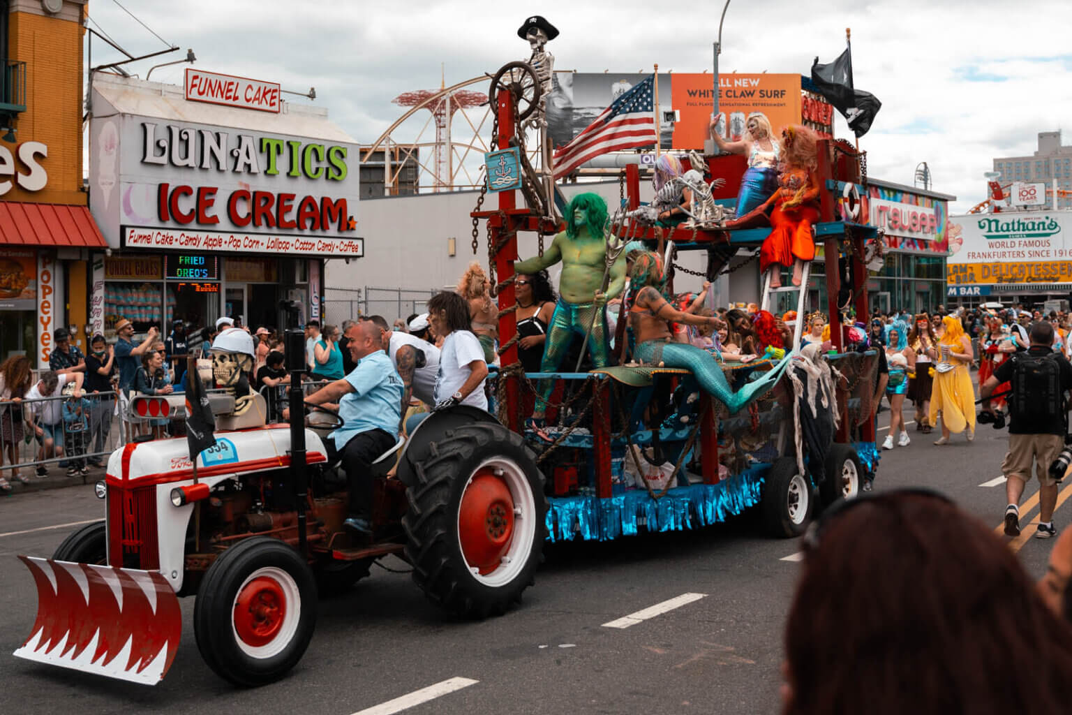 fun float in the Coney Island Mermaid Parade in Brooklyn