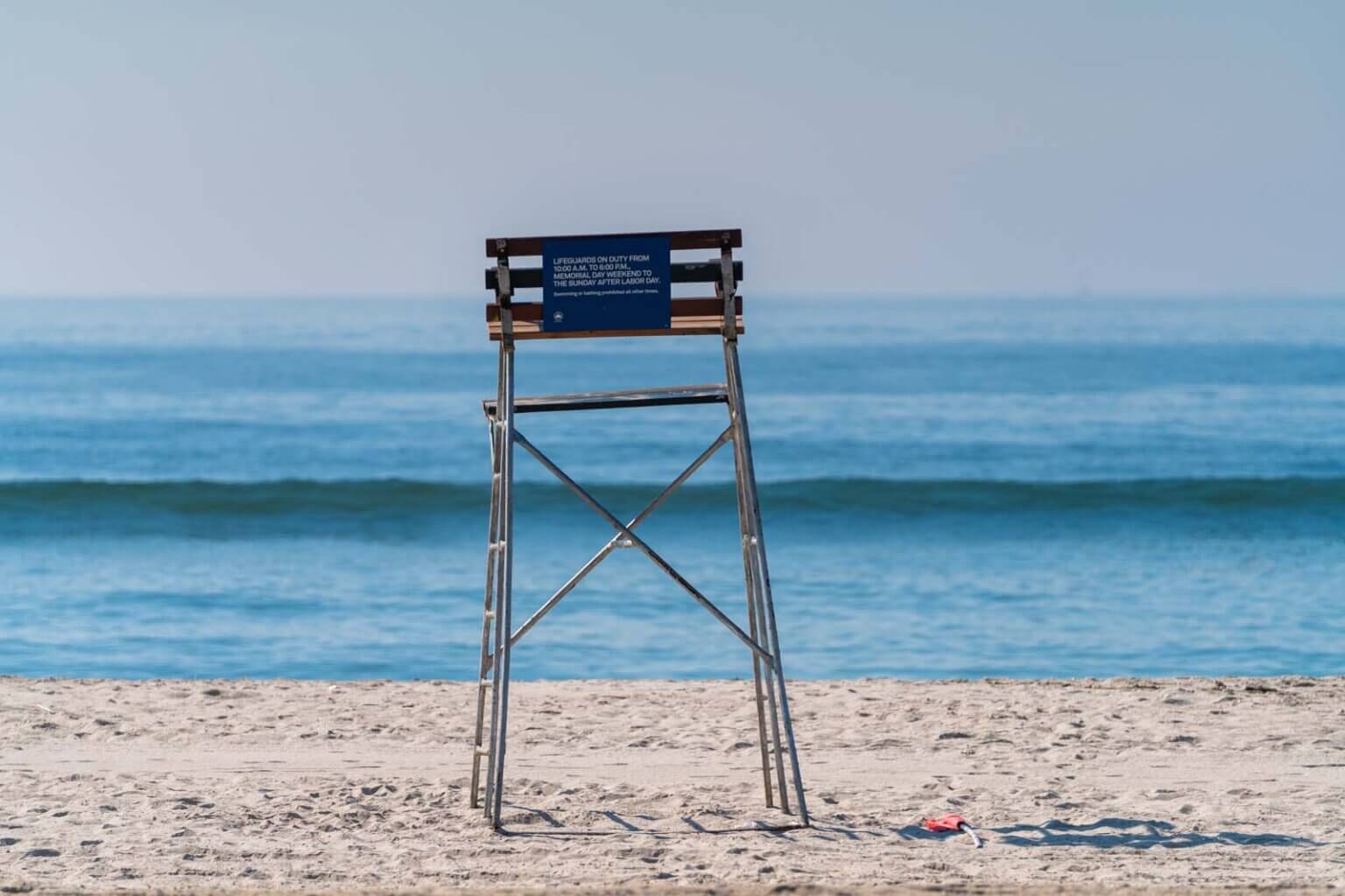 Rockaway Beach lifeguard chair in NYC