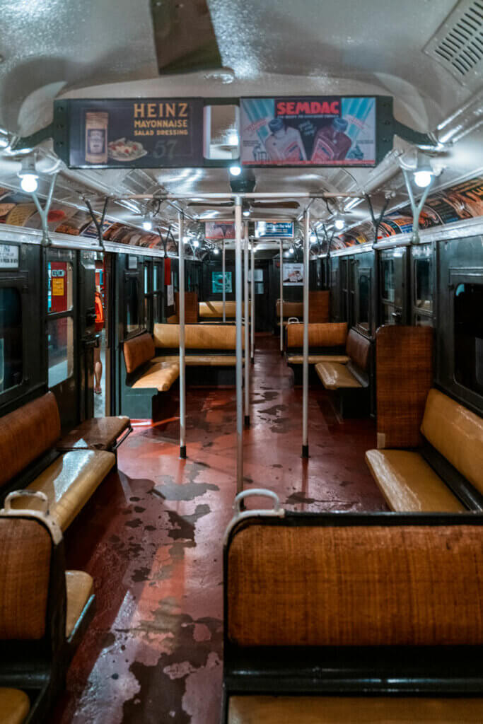 interior-of-vintage-train-car-in-the-New-York-Transit-Museum-in-Brooklyn