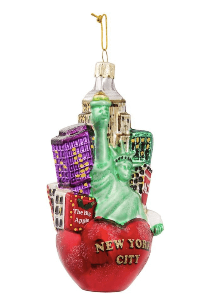 Big Apple Skyline and Statue of Liberty Ornament