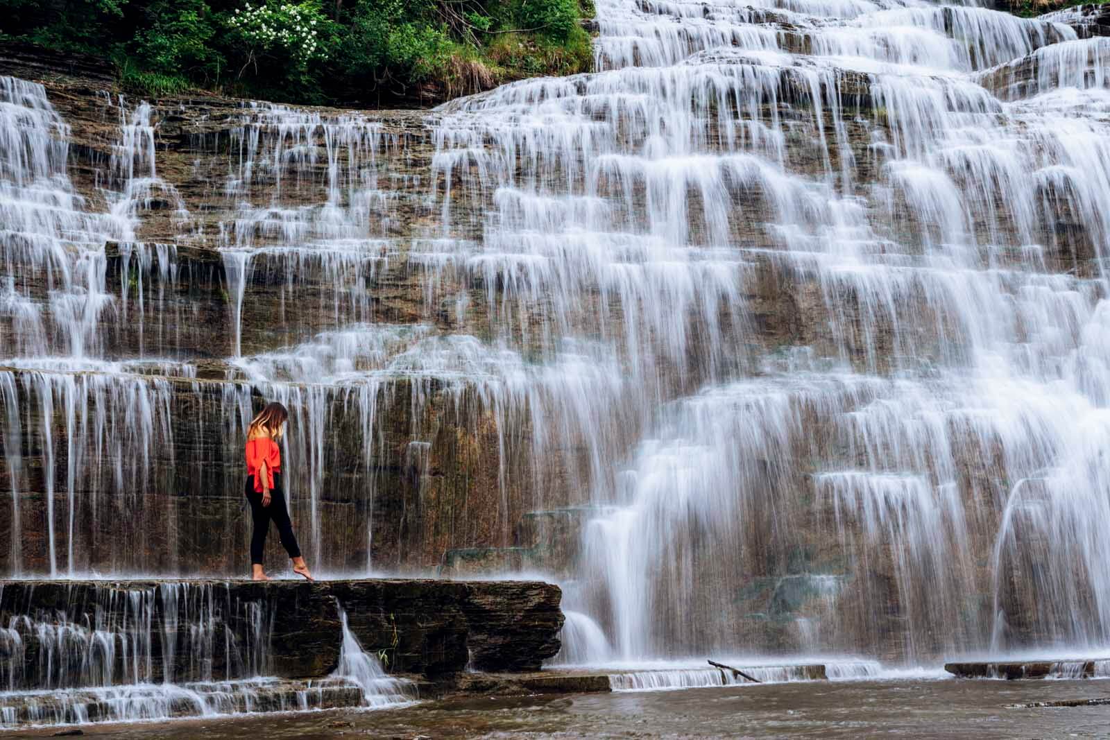 Hector Waterfall in Finger Lakes New York