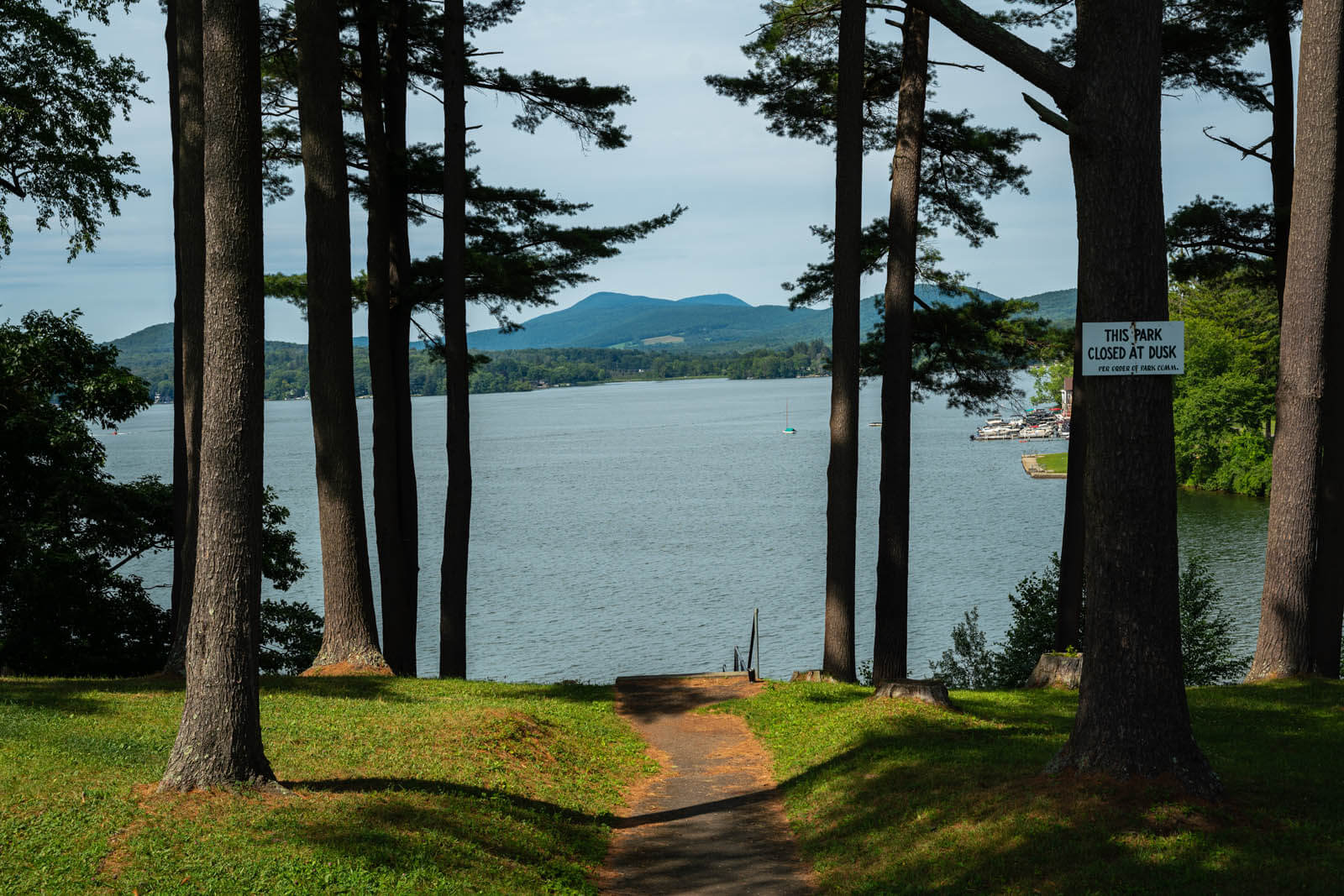 Pontoosuc Lake near Pittsfield Massachusetts in the Berkshires a great weekend getaway from NYC