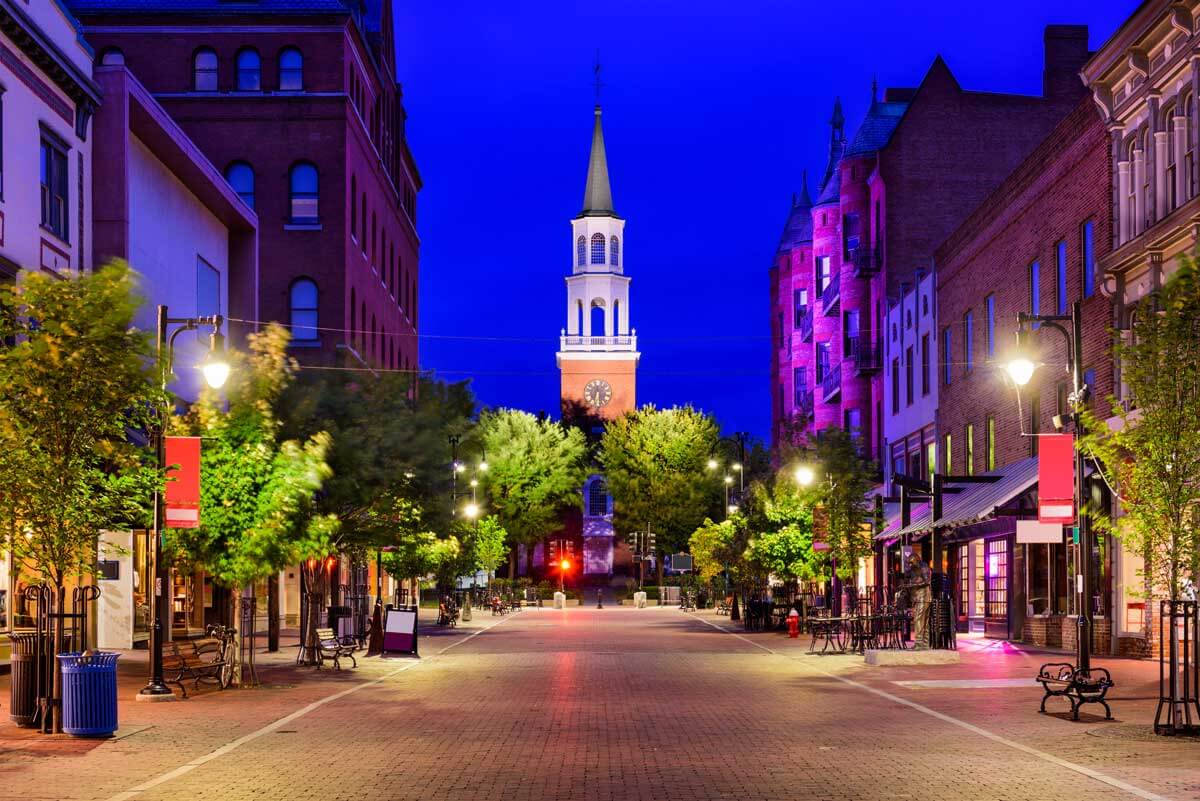 Church Street in Burlington Vermont