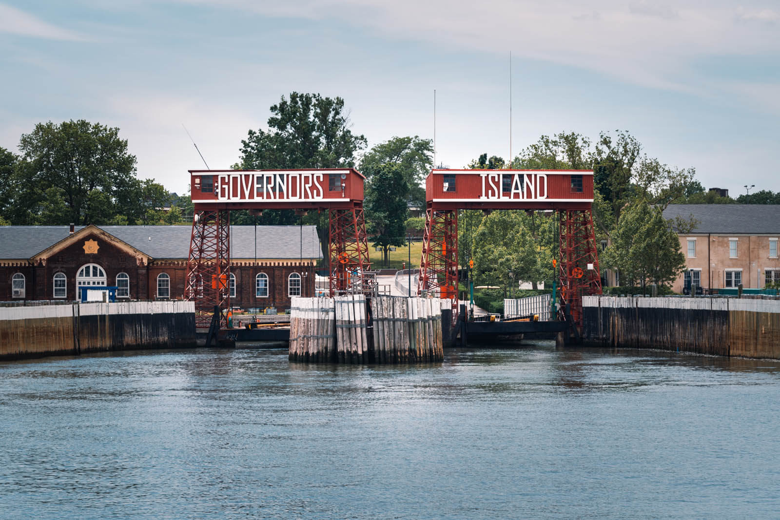 ferry entrance to Governors Island in NYC