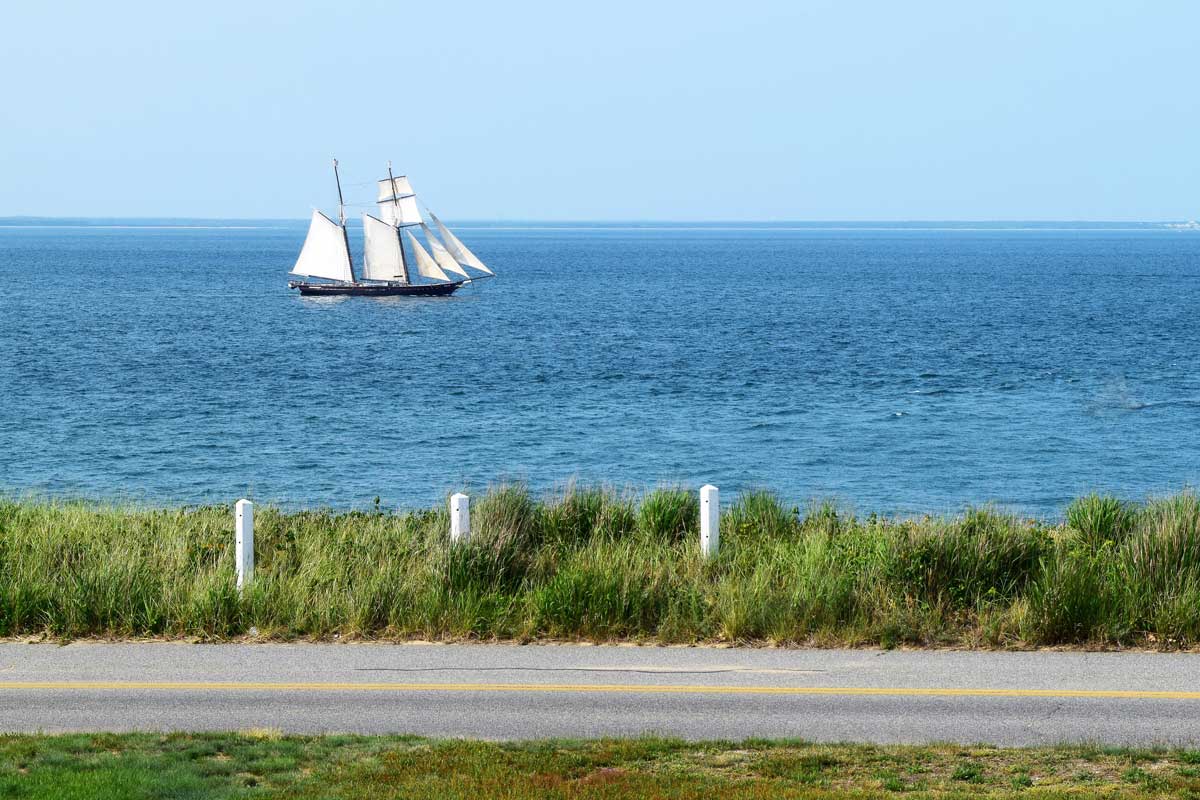 tall ship off the coast of Cape Cod MA