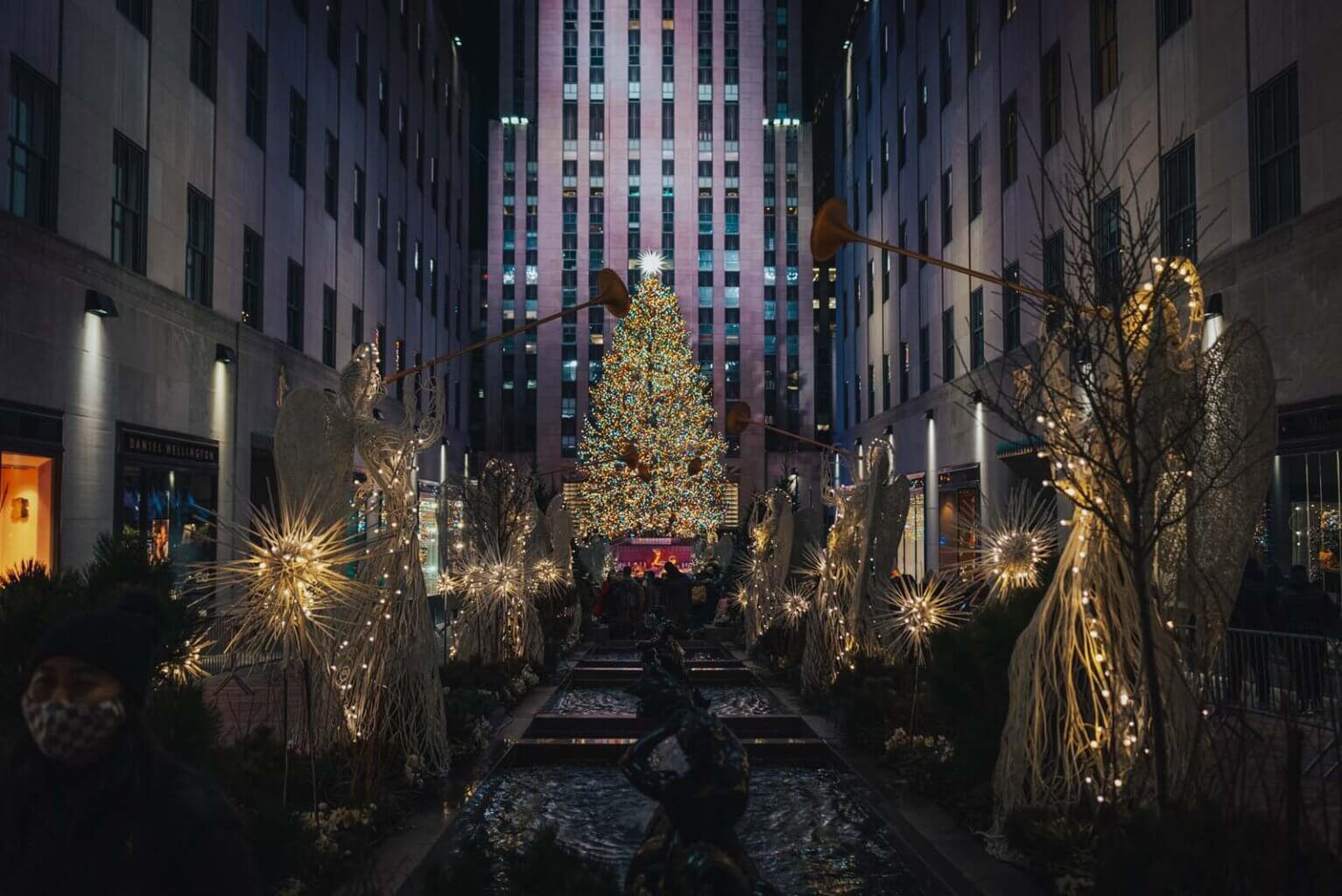 Rockefeller Center Christmas Tree in Manhattan NYC