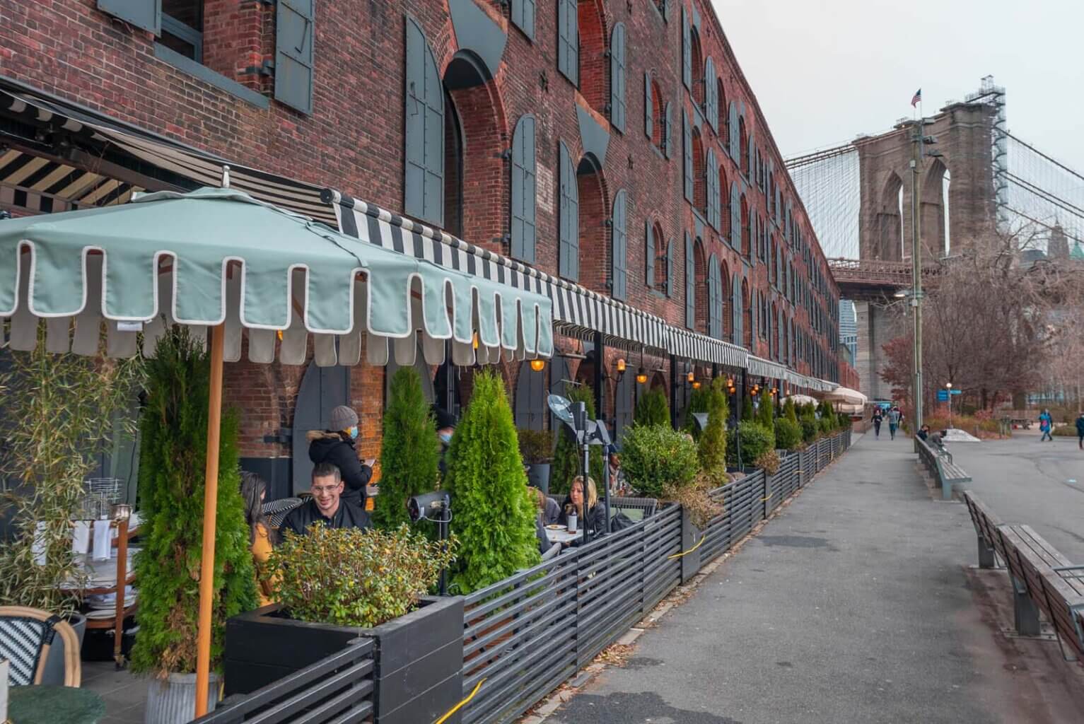 Cecconis outdoor dining in Brooklyn in DUMBO
