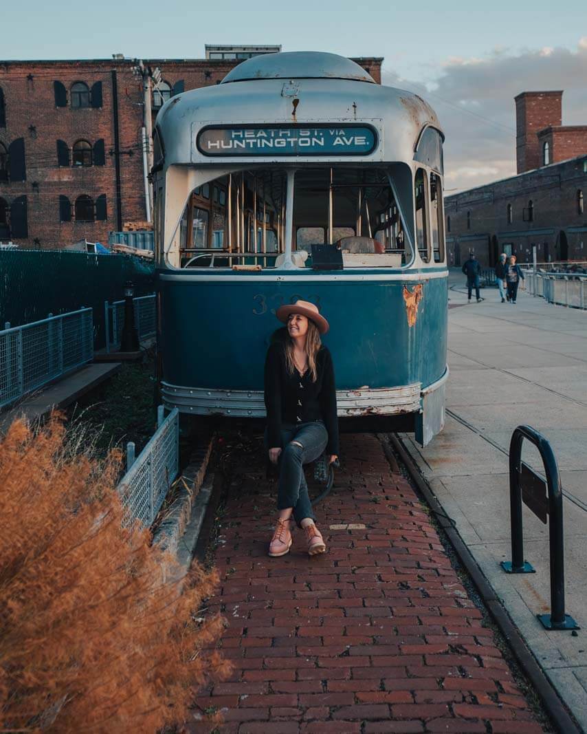 the old trolley at red hook in brooklyn