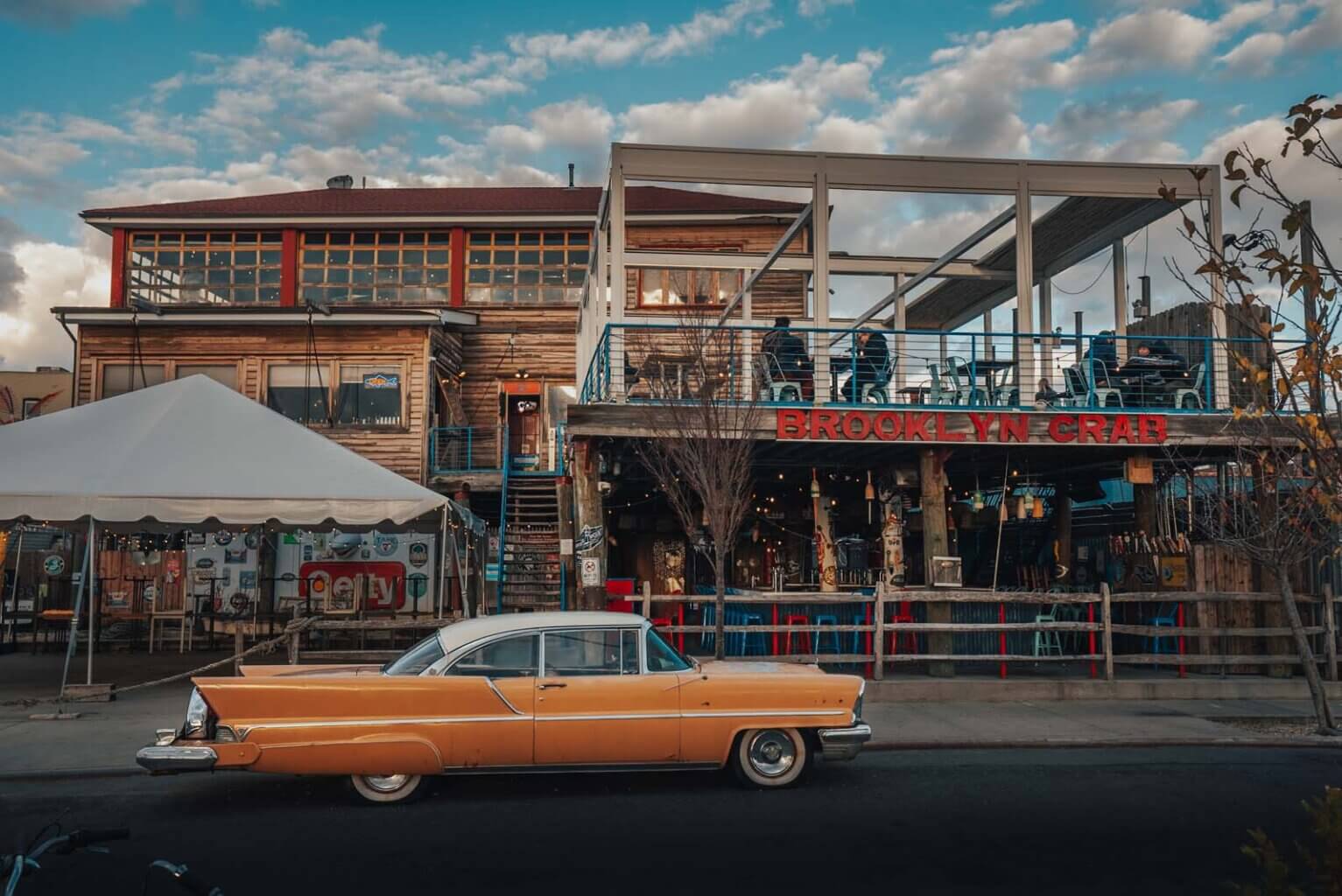 Brooklyn Crab Restaurant with Car in Red Hook