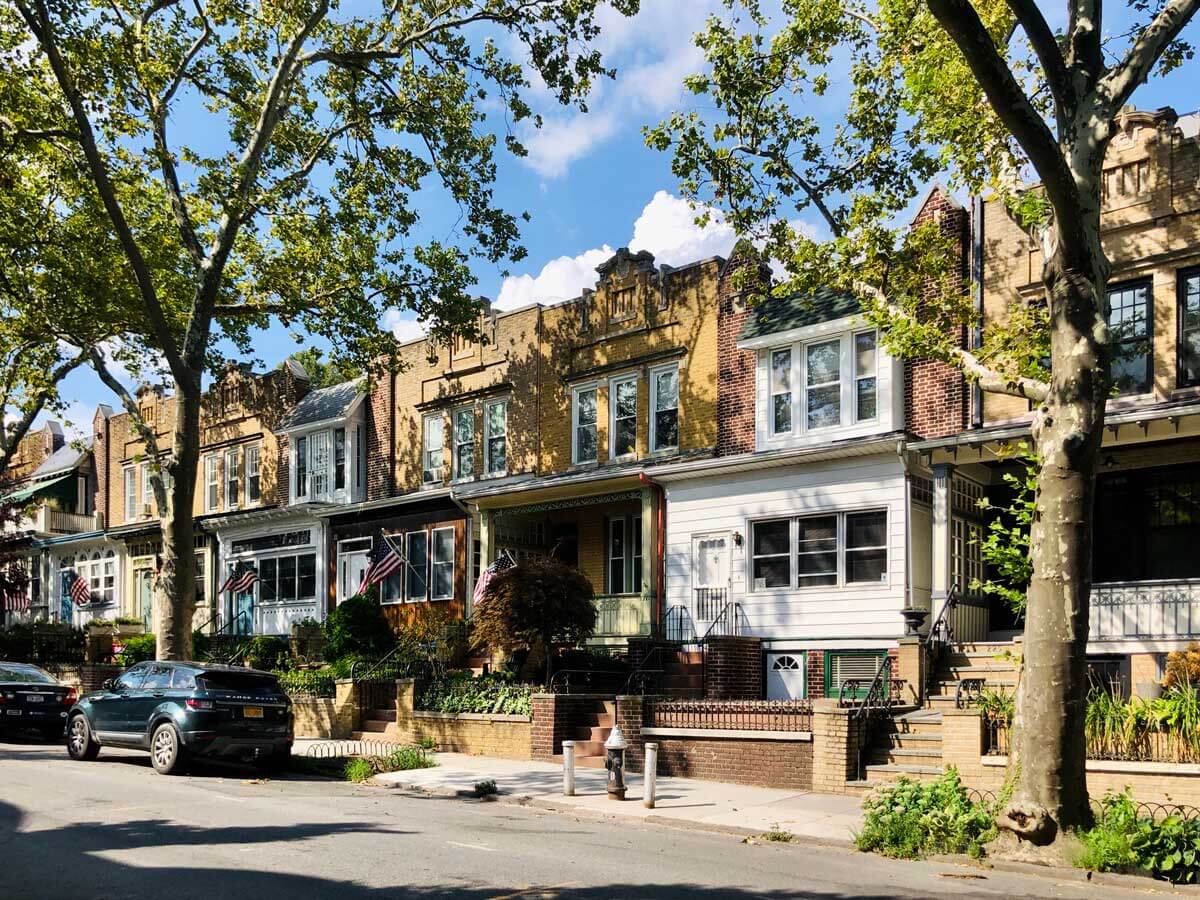 row-of-homes-with-pretty-porches-on-Windsor-Place-in-Windsor-Terrace Brooklyn