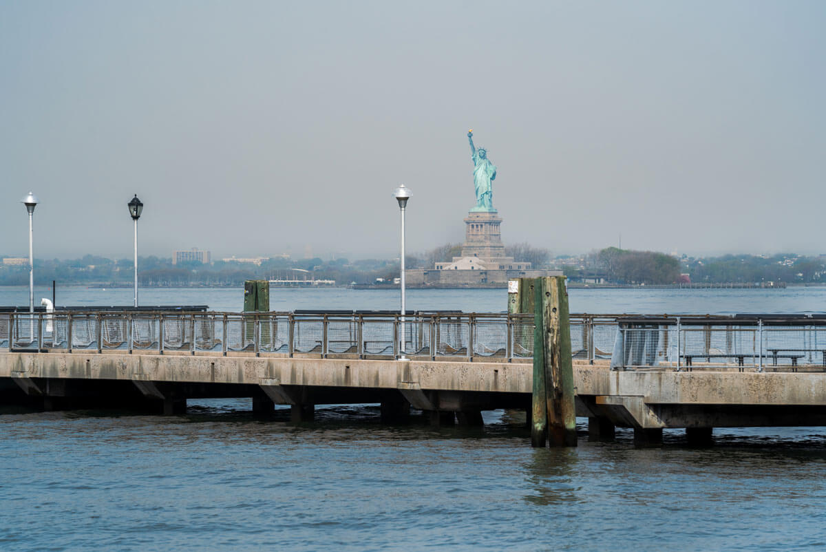 Statue of Liberty, as viewed from Liberty State Park. - Picture of