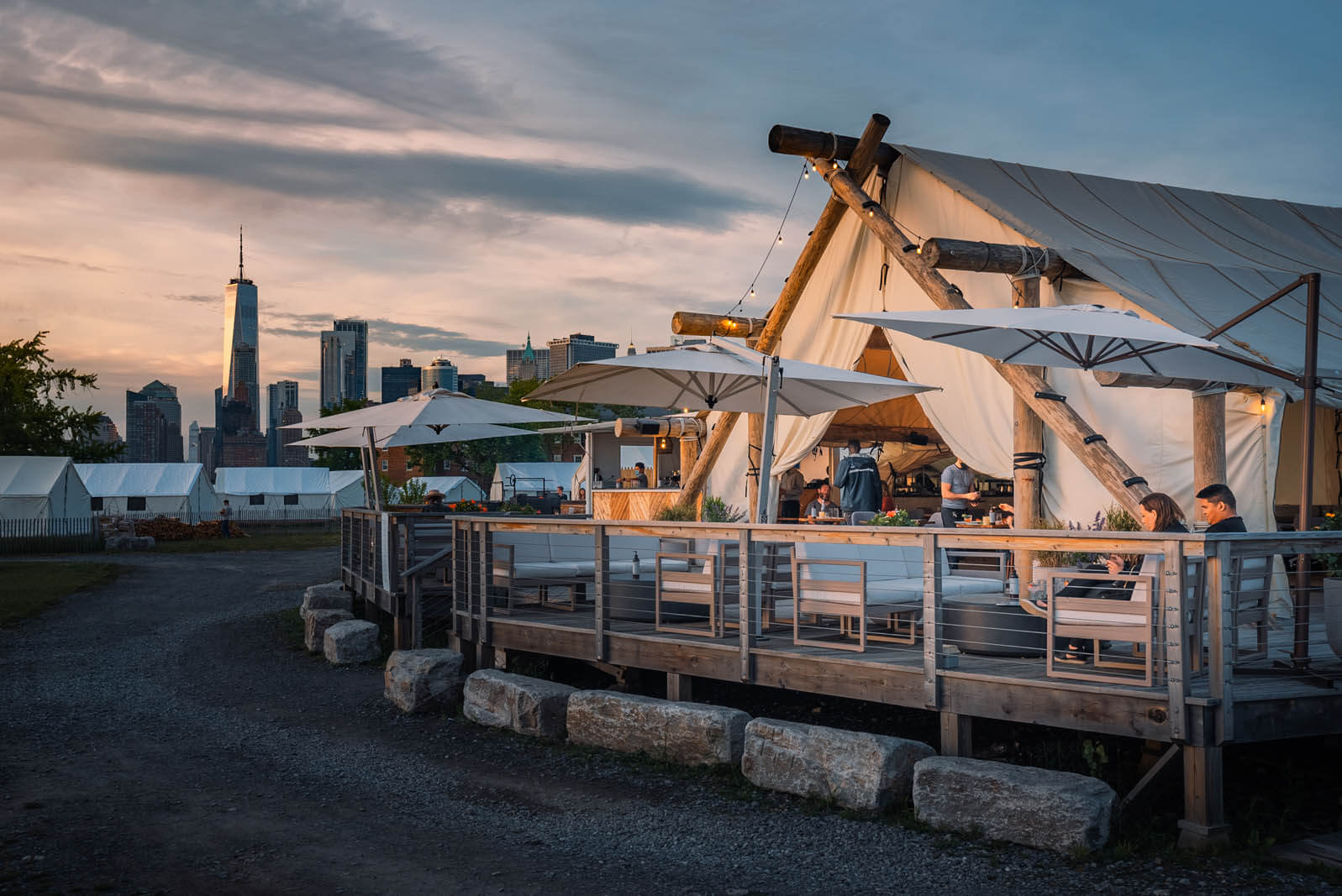 Fire and Water at Three Peaks Lodge restaurant at Governors Island