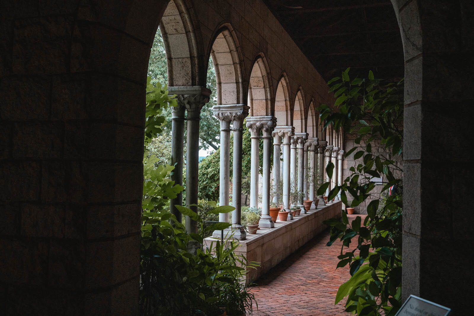 a pretty view at the Met Cloisters in Washington Heights NYC