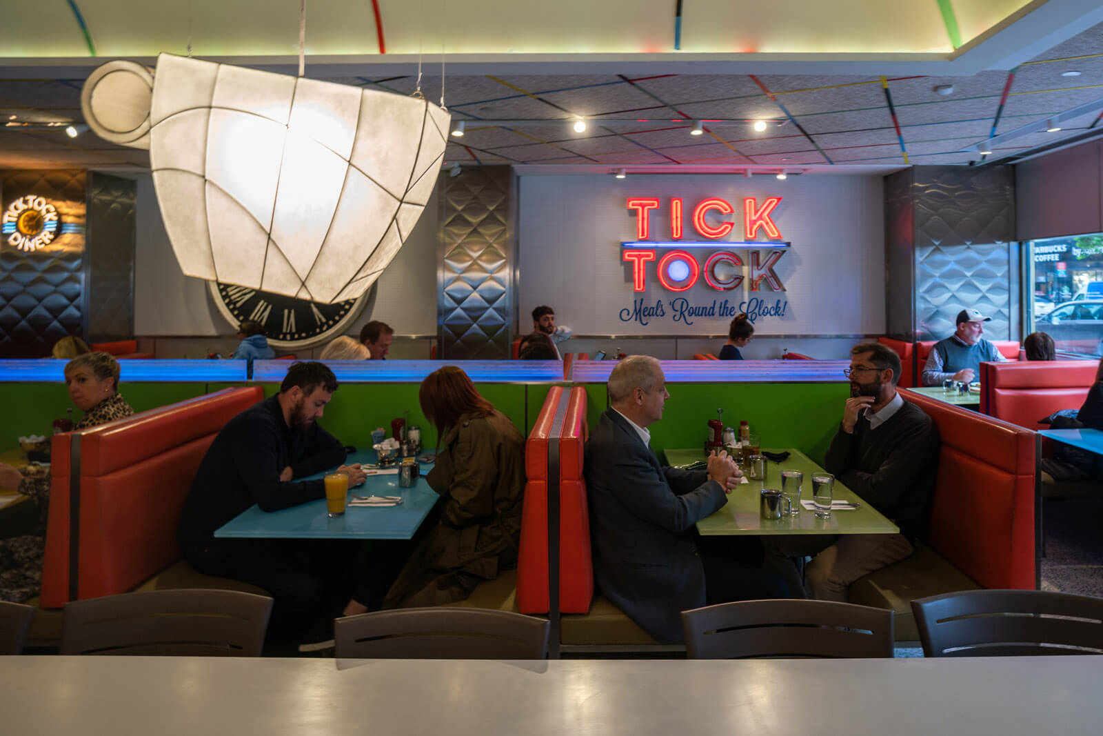 interior of tick tock diner in nyc