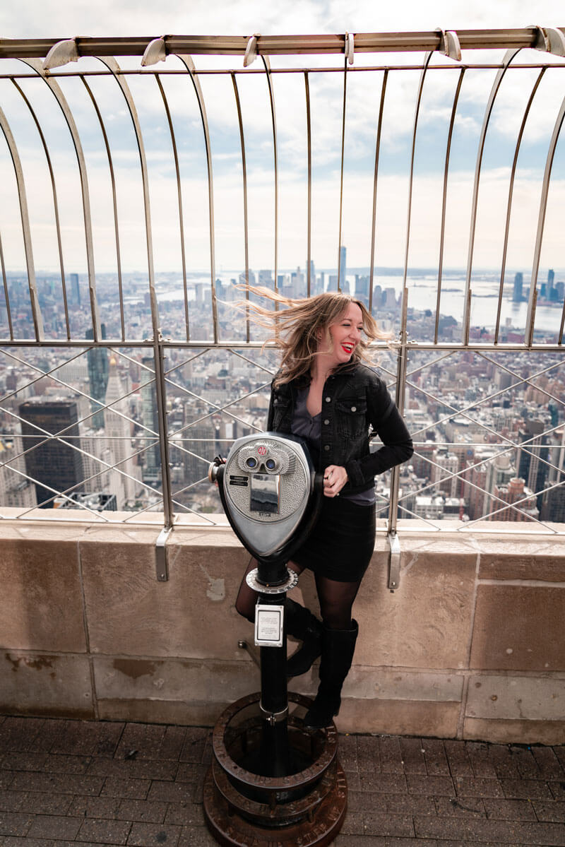 Megan At The Top Of The Empire State Building Observatory 