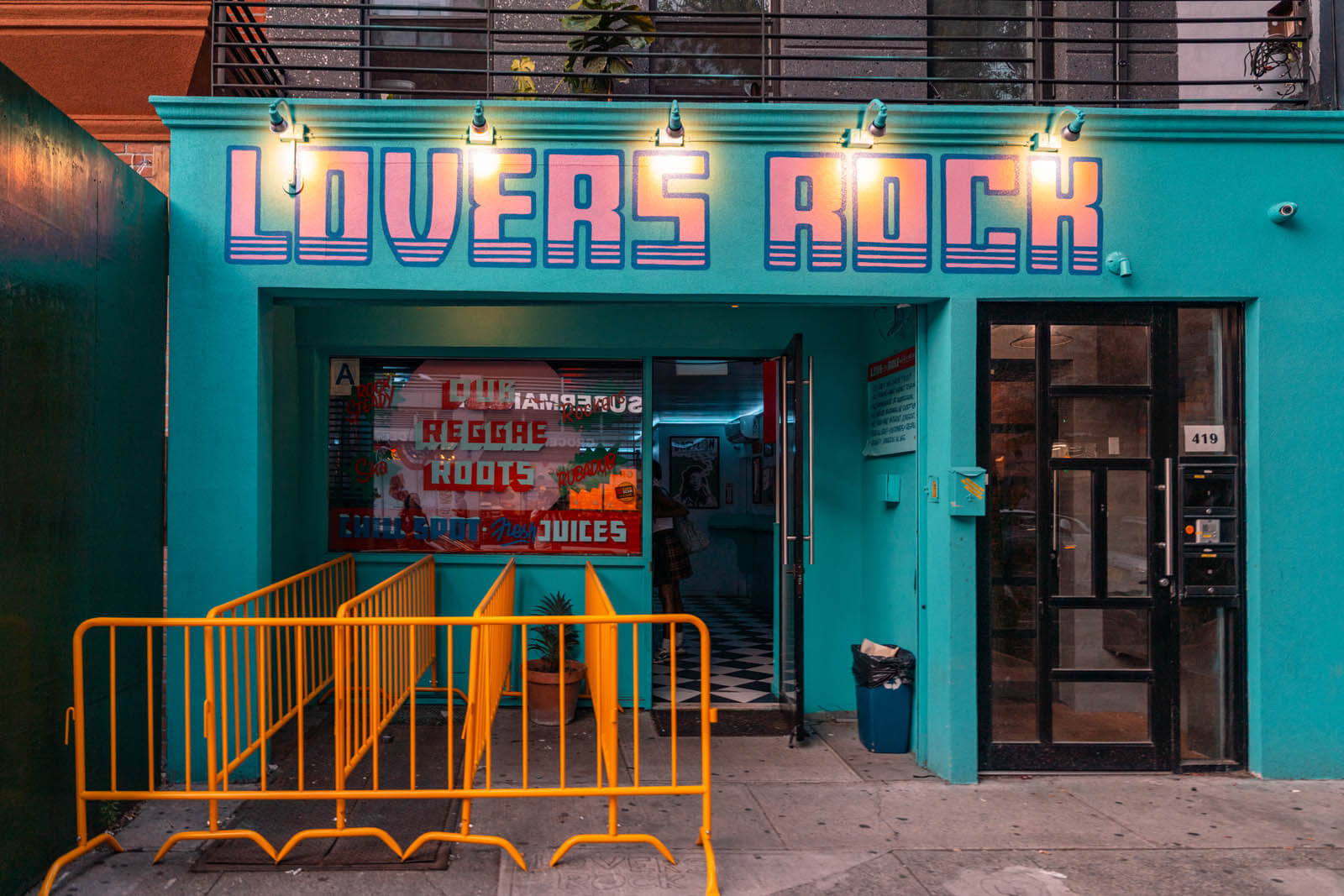 Lovers Rock Exterior bar in Bed Stuy Brooklyn