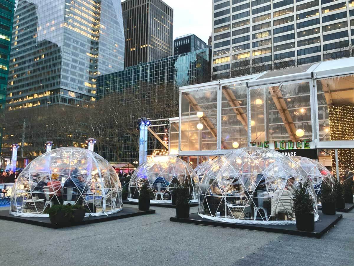 the-winter-igloos-and-lodge-at-Bryant-Park-winter-village-in-NYC-