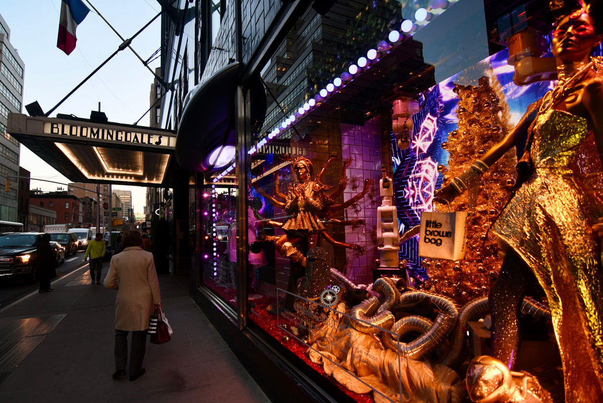 Louis Vuitton holiday window at Fifth Avenue and 57th Street, NYC