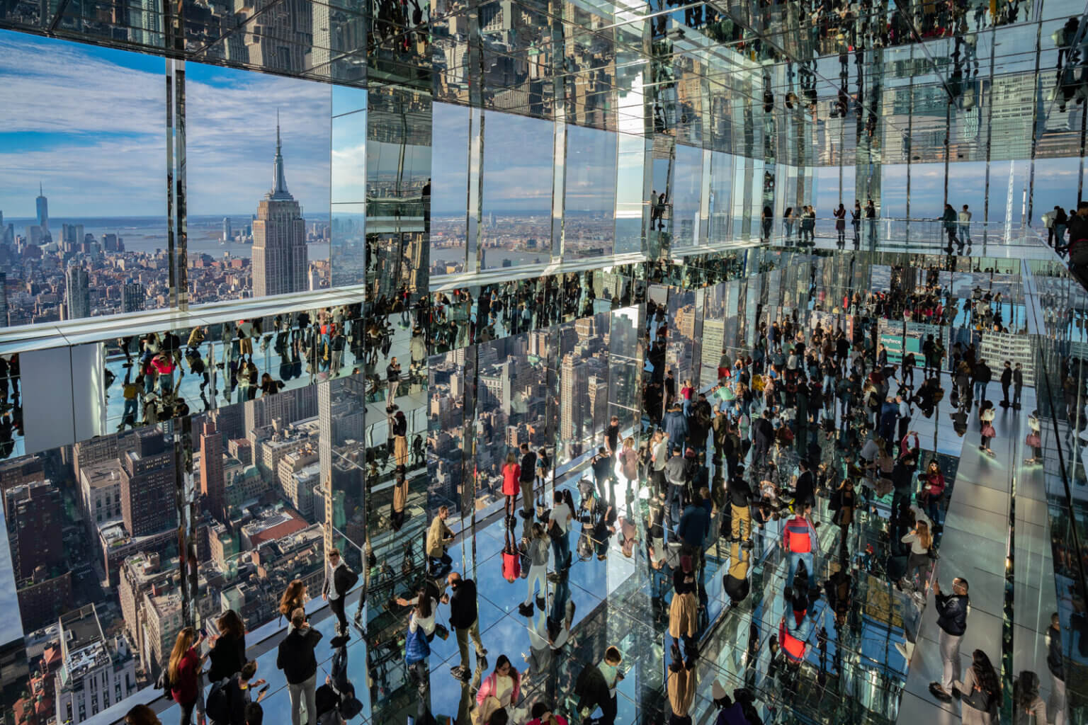 reflective observation decks at summit one vanderbilt in NYC