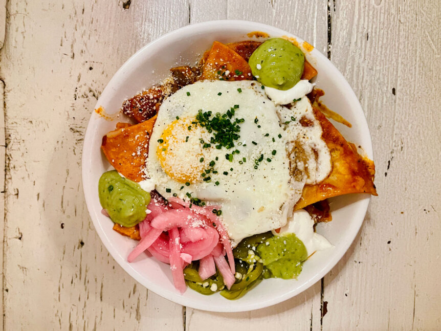 Chilaquiles-brunch-in-Williamsburg-from-the-Egg-Shop