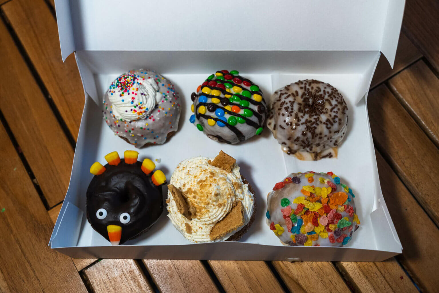 half dozen donuts from Brandons Donuts in Carroll Gardens Brooklyn