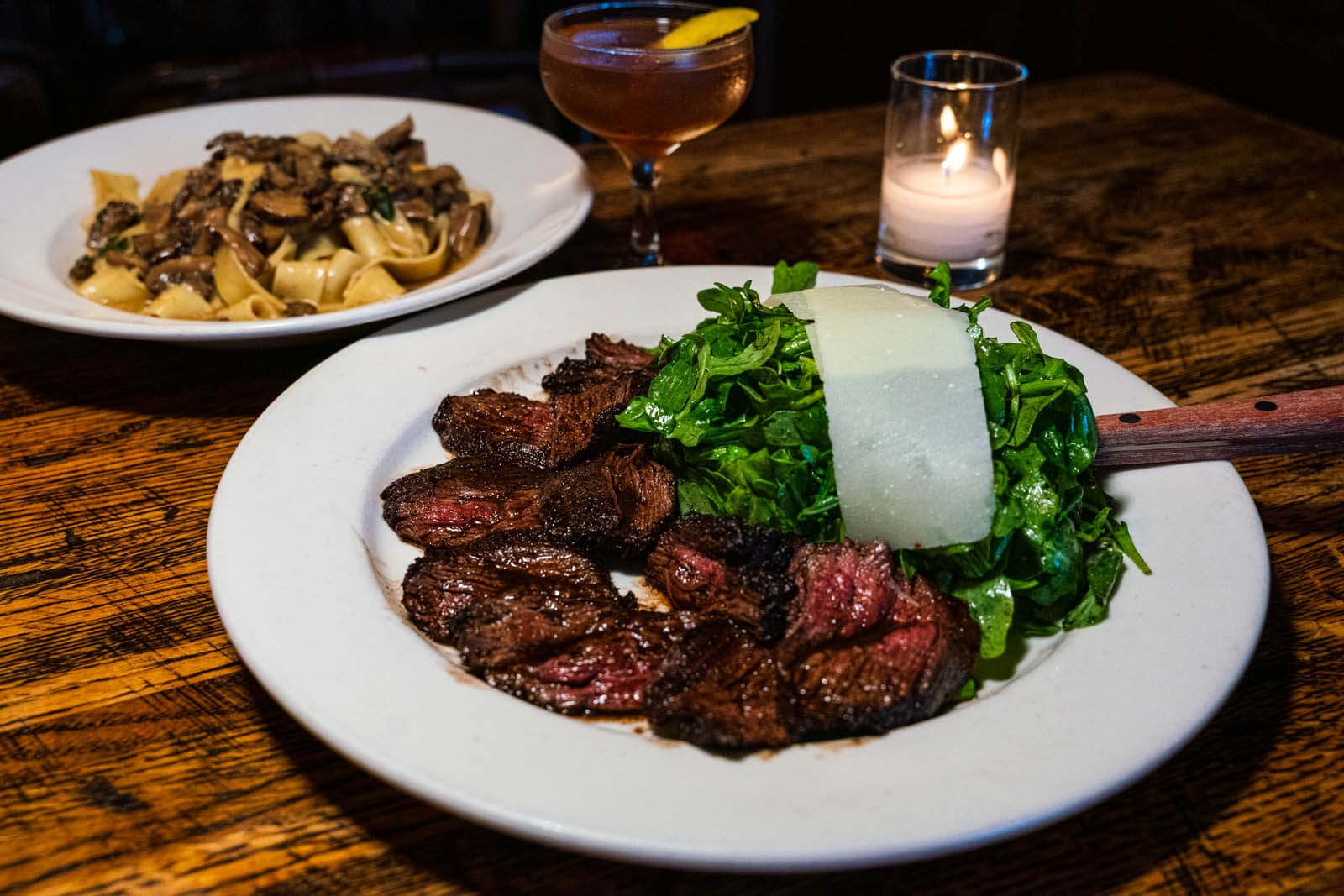 Tagliata Toscana skirt steak from Cent'Anni Italian Restaurant in Crown Heights Brooklyn