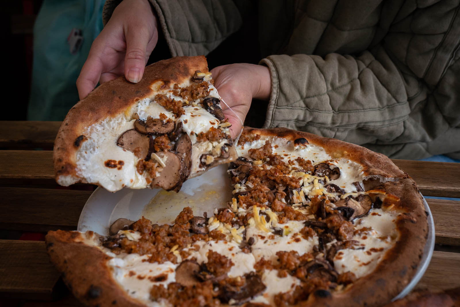 pizza from Barboncino restaurant in Crown Heights Brooklyn