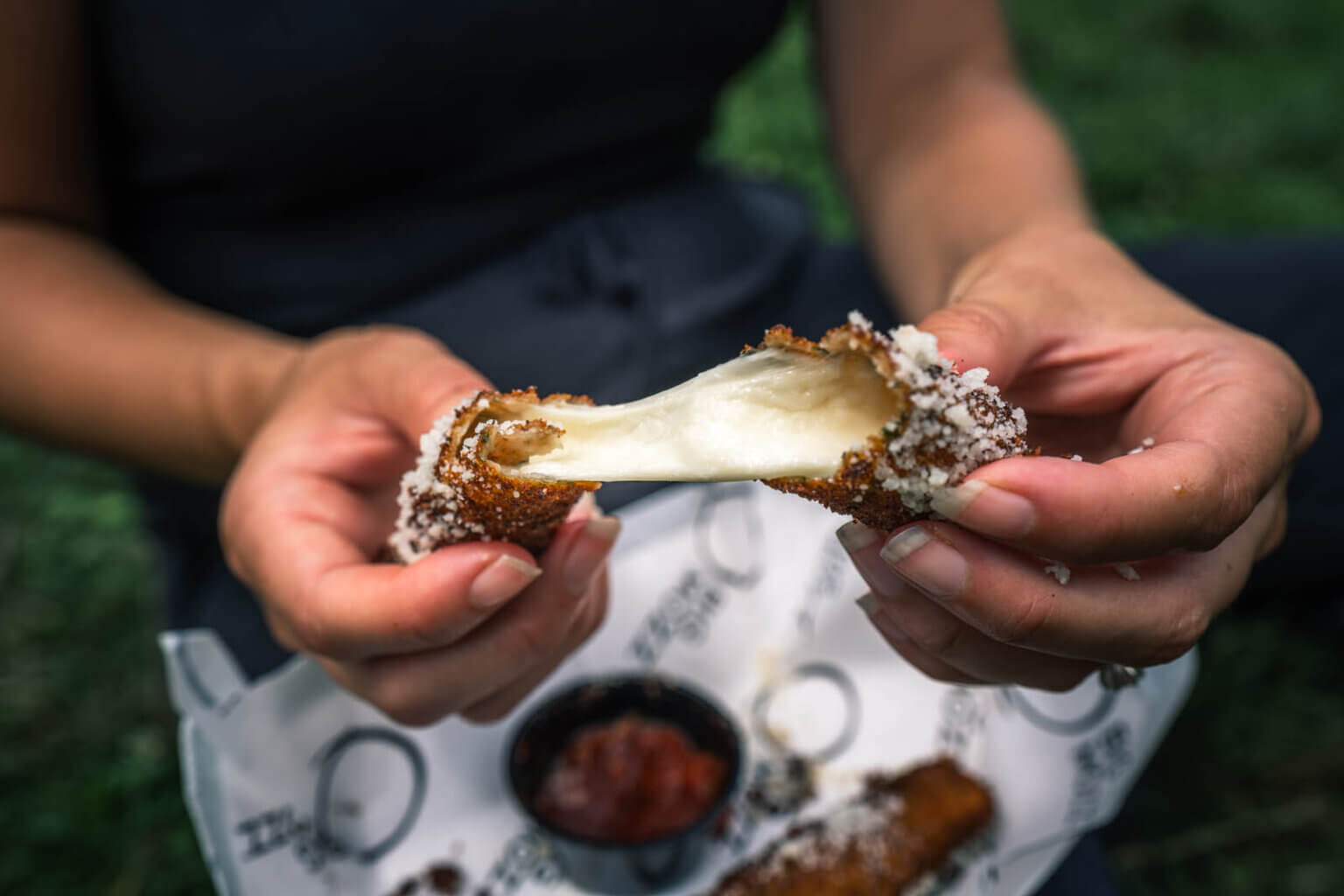 mozzarella sticks from Big Moz at Prospect Park Smorgasburg