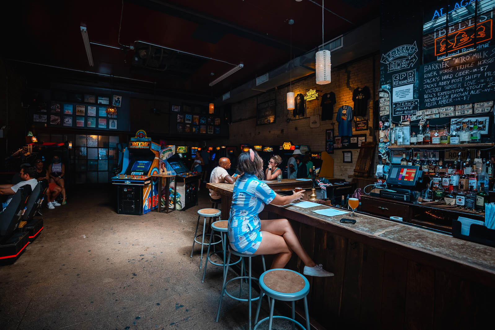 Barcade bar and arcade in Williamsburg Brooklyn
