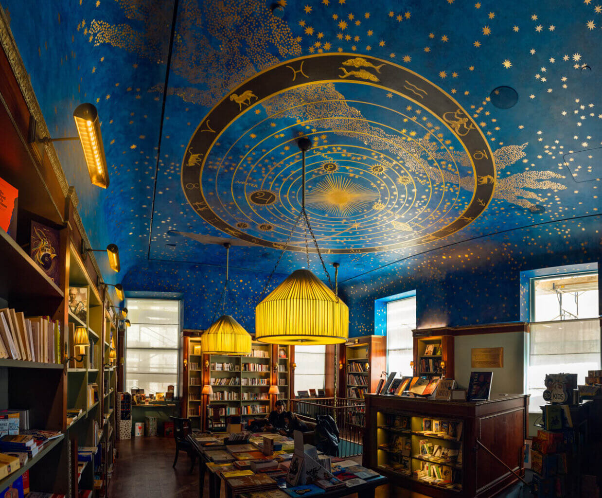 interior of Albertine Bookstore in NYC