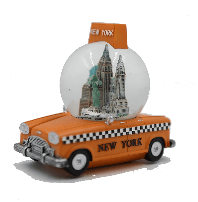 NYC taxi snow globe