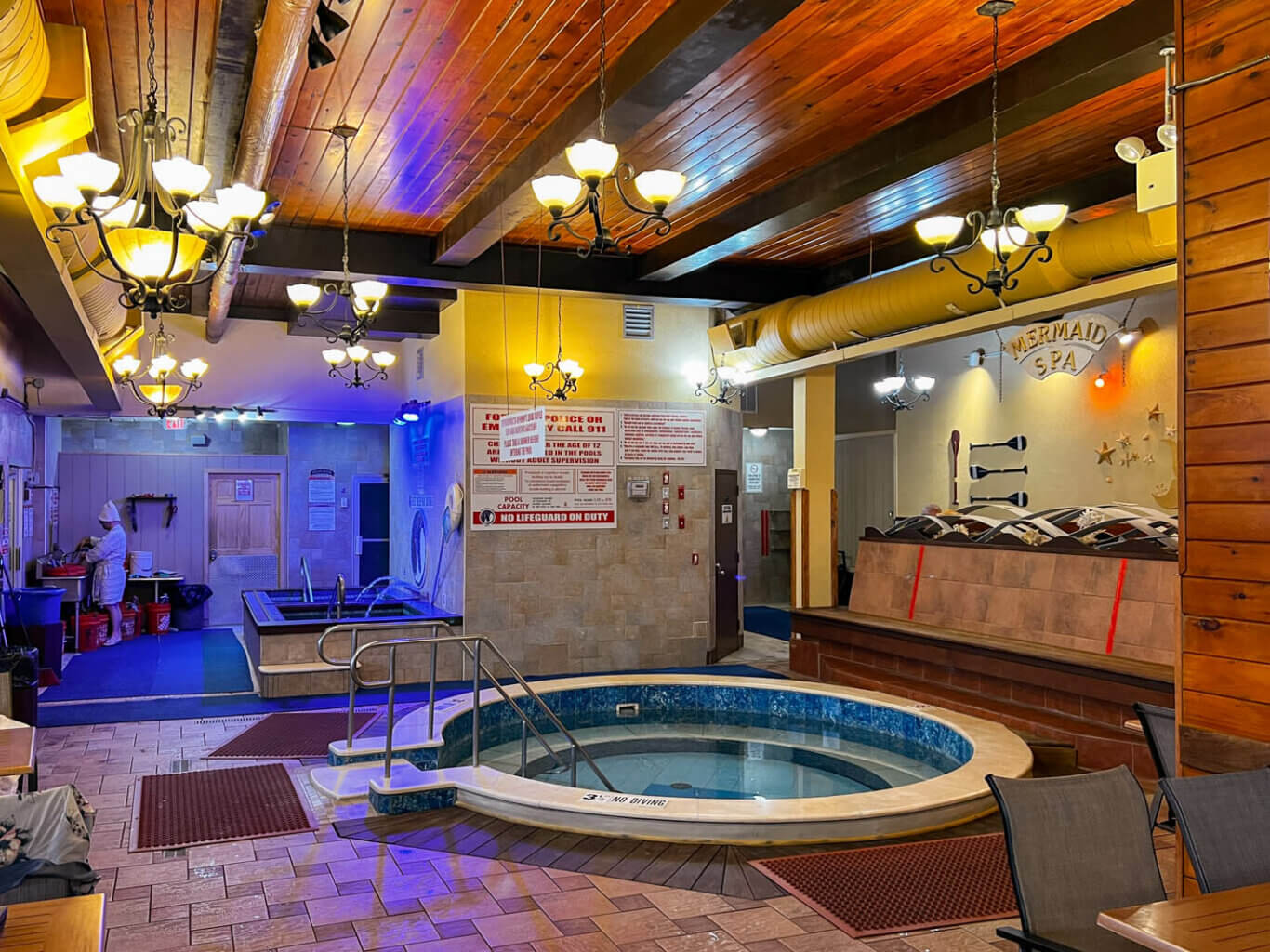 interior of Mermaid Spa in Coney Island Brooklyn