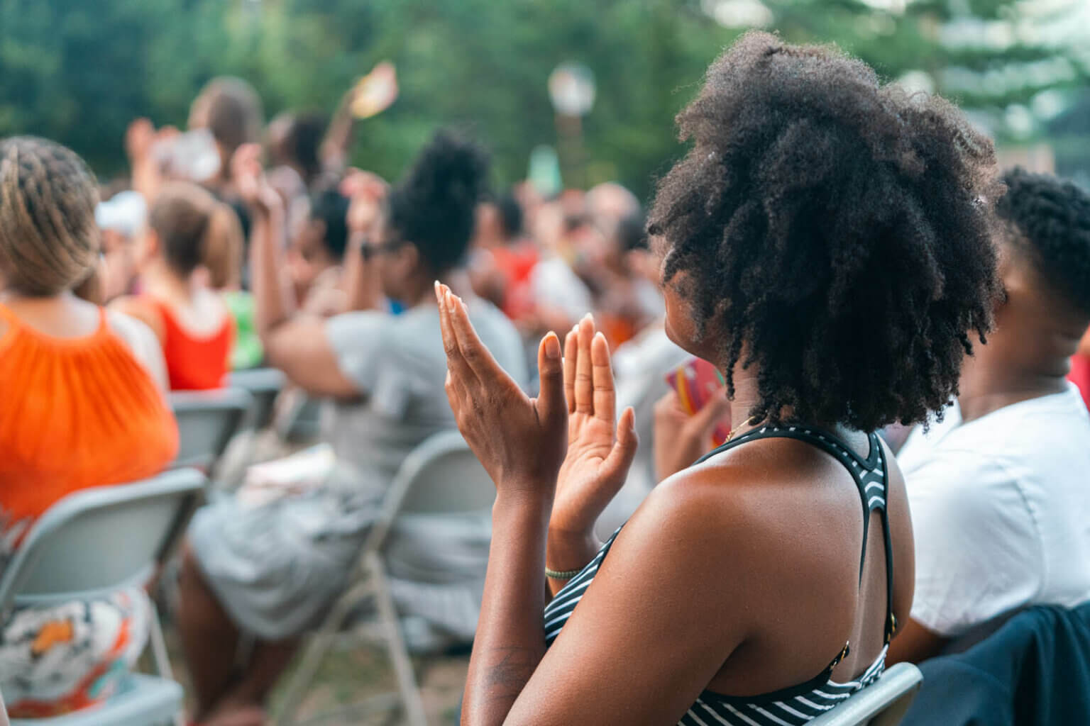 people enjoying free summerstage events in NYC