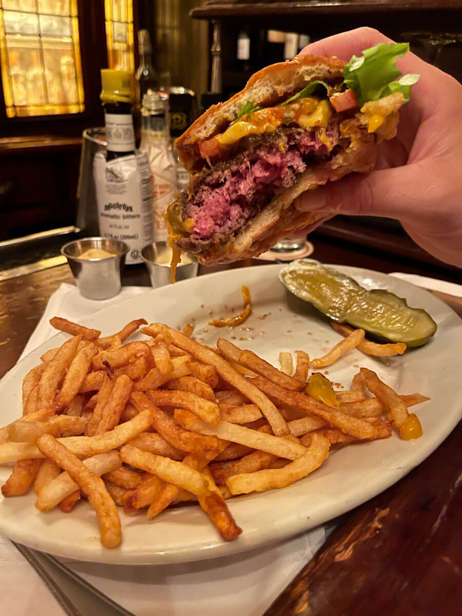 juicy-burger-from-Minetta-Tavern-in-Greenwich-Village-one-of-the-best-places-to-eat-in-NYC