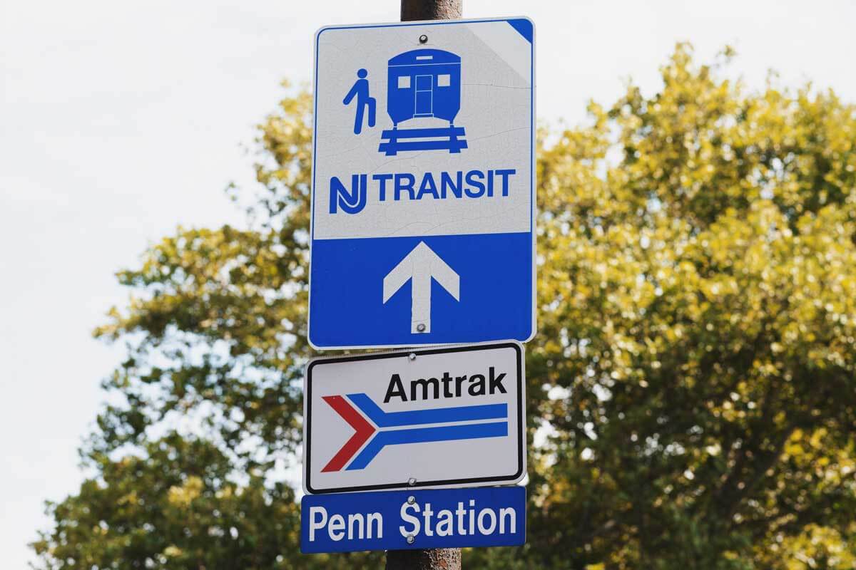 NJ-Transit-sign-for-park-and-ride-options-for-parking-in-NYC