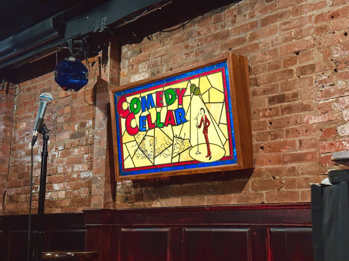 empty-stage-at-the-Comedy-Cellar-Village-Underground-in-Greenwich-Village-NYC