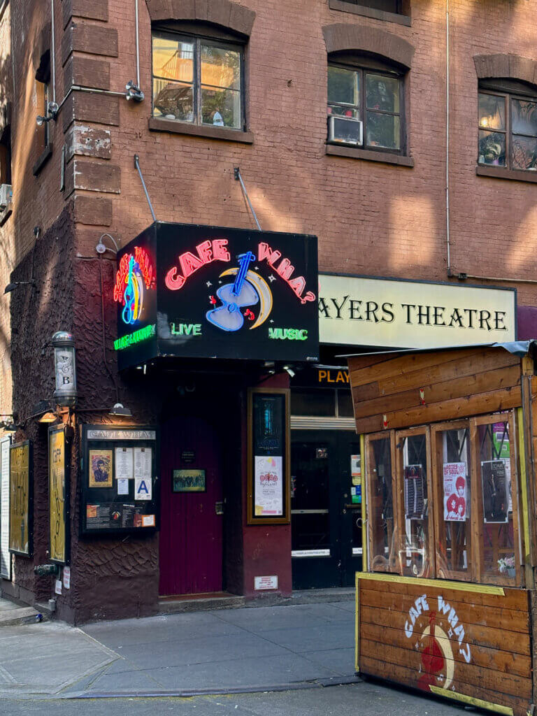 Legendary music club Cafe Wha?, Macdougal Street, Greenwich