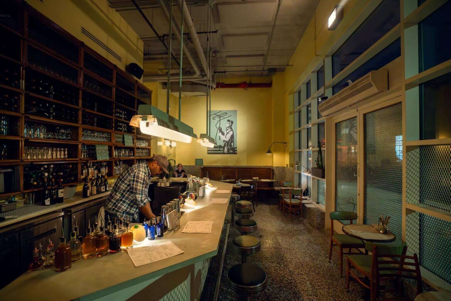 interior of Radio Star in Greenpoint Brooklyn restaurant and bar